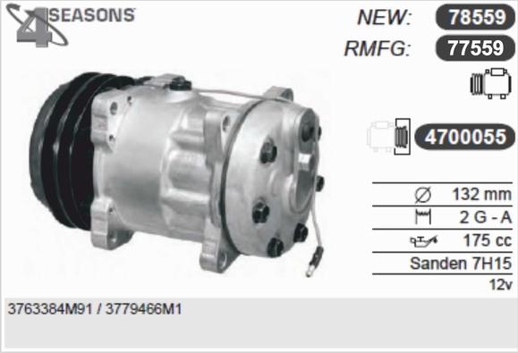 AHE 77559 - Compressor, air conditioning carparts-centre.com