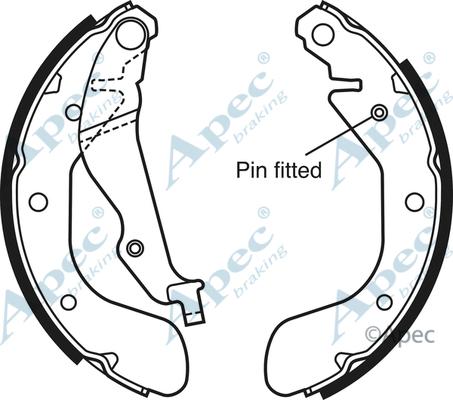 APEC SHU690 - Brake Shoe Set carparts-centre.com