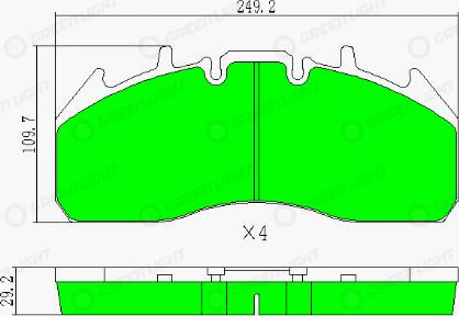 AutomotiveAdriado GLBP012HD - Brake Pad Set, disc brake carparts-centre.com