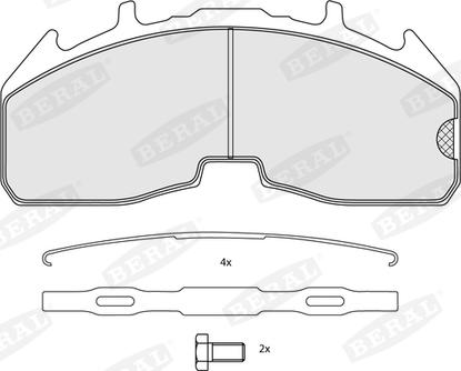 Beral BCV29332TK - Brake Pad Set, disc brake carparts-centre.com