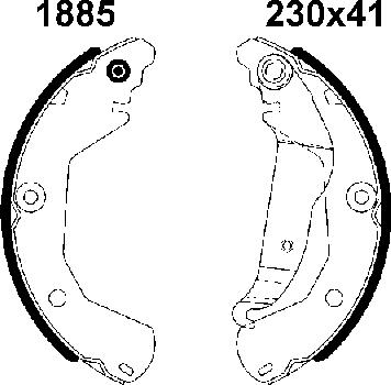 BSF 01885 - Brake Shoe Set carparts-centre.com