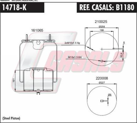 Casals B1180 - Bellow, air suspension carparts-centre.com