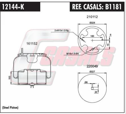 Casals B1181 - Bellow, air suspension carparts-centre.com