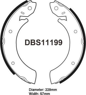 Danaher DBS11199 - Brake Shoe Set carparts-centre.com