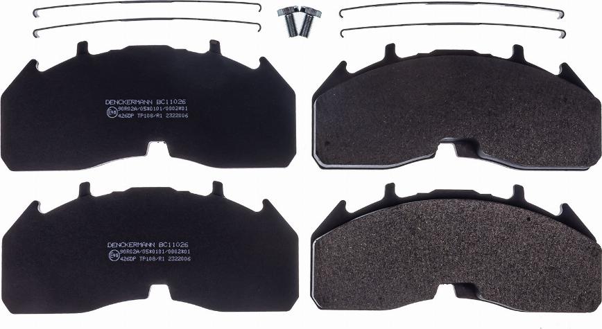 Denckermann BC11026 - Brake Pad Set, disc brake carparts-centre.com