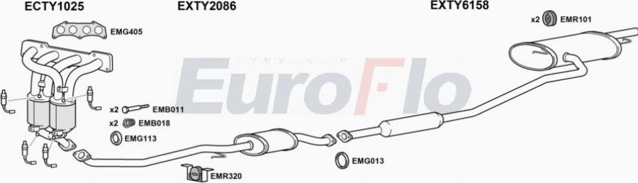 EuroFlo TYAVE20 2004A00 - Exhaust System carparts-centre.com