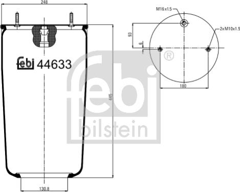 FEBI Bilstein 44633 - Bellow, air suspension carparts-centre.com
