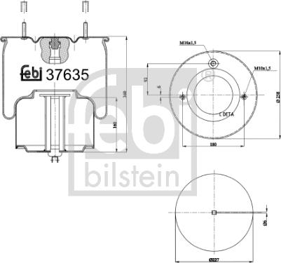 FEBI Bilstein 37635 - Bellow, air suspension carparts-centre.com