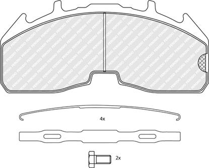 Ferodo FCV5496B - Brake Pad Set, disc brake carparts-centre.com