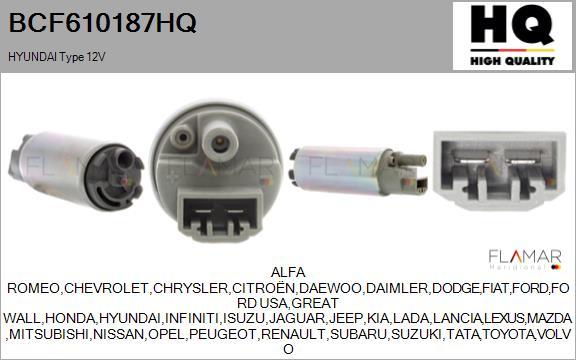 FLAMAR BCF610187HQ - Fuel Pump carparts-centre.com