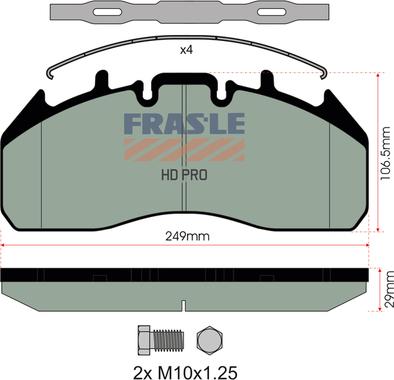 FRAS-LE PD/196-K019-HD - Brake Pad Set, disc brake carparts-centre.com
