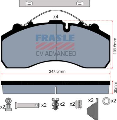 FRAS-LE PD/116-K020-CV - Brake Pad Set, disc brake carparts-centre.com