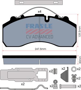 FRAS-LE PD/116-K021-CV - Brake Pad Set, disc brake carparts-centre.com