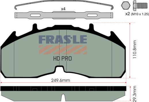 FRAS-LE PD/230-K019-HD - Brake Pad Set, disc brake carparts-centre.com