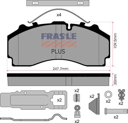FRAS-LE PD/224-K021-PLUS - Brake Pad Set, disc brake carparts-centre.com