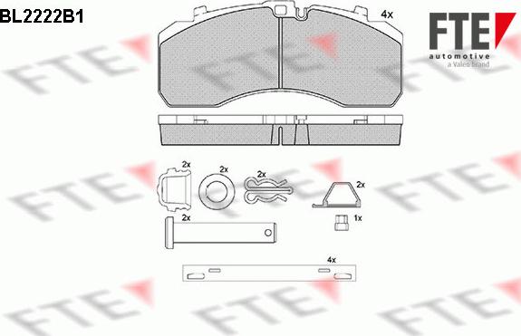 FTE 9500008 - Brake Pad Set, disc brake carparts-centre.com