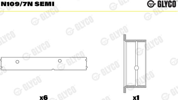 Glyco N109/7N SEMI - Camshaft Bushes carparts-centre.com