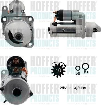 Hoffer H5110166G - Starter carparts-centre.com