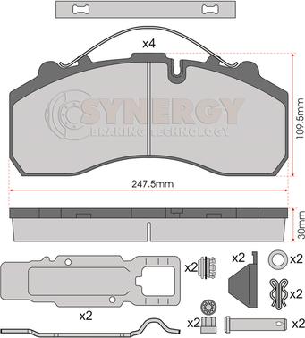 Juratek SYN3988K - Brake Pad Set, disc brake carparts-centre.com