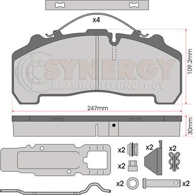 Juratek SYN3000K - Brake Pad Set, disc brake carparts-centre.com