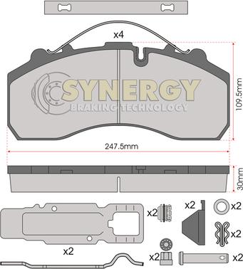 Juratek SYN2988K - Brake Pad Set, disc brake carparts-centre.com