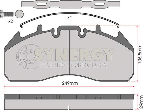 Juratek SYN2006 - Brake Pad Set, disc brake carparts-centre.com