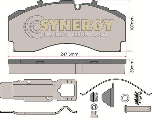 Juratek SYN2022K - Brake Pad Set, disc brake carparts-centre.com