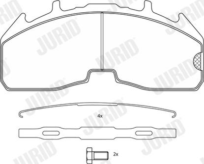 Jurid 2933209560 - Brake Pad Set, disc brake carparts-centre.com