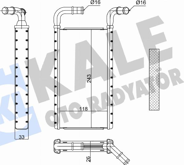 KALE OTO RADYATÖR 370775 - Heat Exchanger, interior heating carparts-centre.com