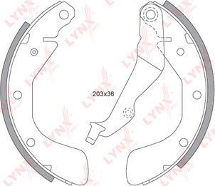 LYNXauto BS-1802 - Brake Shoe Set carparts-centre.com