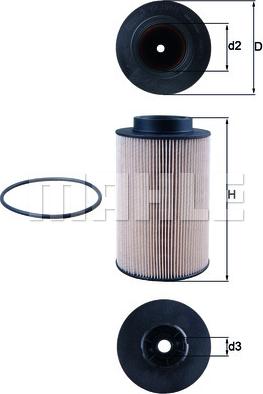 MAHLE KX 191/1D - Fuel filter carparts-centre.com