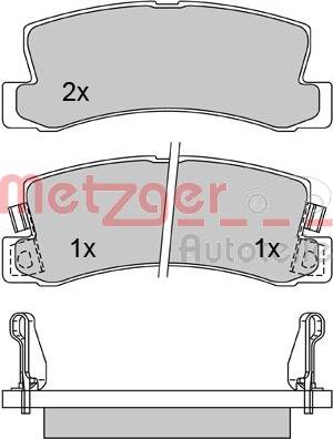 Metzger 1170277 - Brake Pad Set, disc brake carparts-centre.com