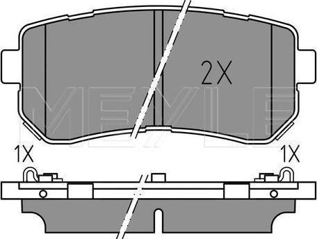 Meyle 025 256 7716 - Brake Pad Set, disc brake carparts-centre.com