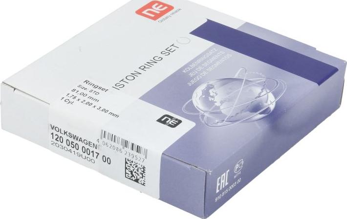NE 120 050 0017 00 - Piston Ring Kit carparts-centre.com