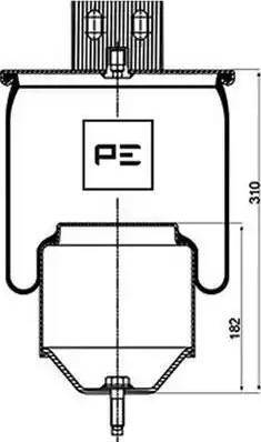 PE Automotive 08426312A - Bellow, air suspension carparts-centre.com
