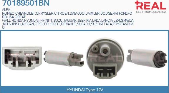 REAL 70189501BN - Fuel Pump carparts-centre.com
