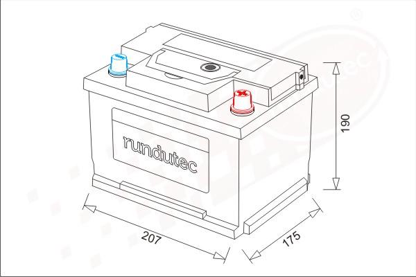 RUTEC RNU045RHN - Starter Battery carparts-centre.com