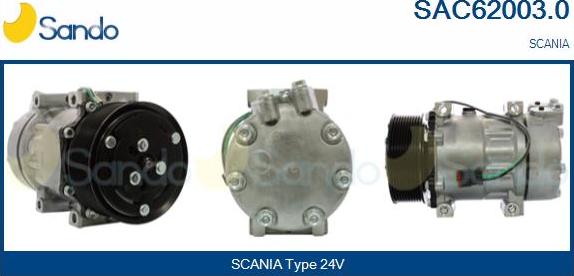 Sando SAC62003.0 - Compressor, air conditioning carparts-centre.com
