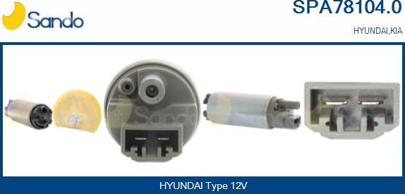 Sando SPA78104.0 - Fuel Pump carparts-centre.com