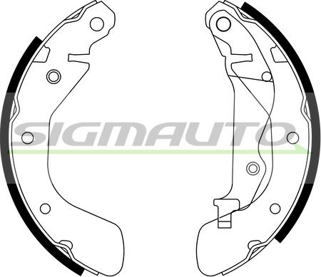 SIGMAUTO SFA633 - Brake Shoe Set carparts-centre.com