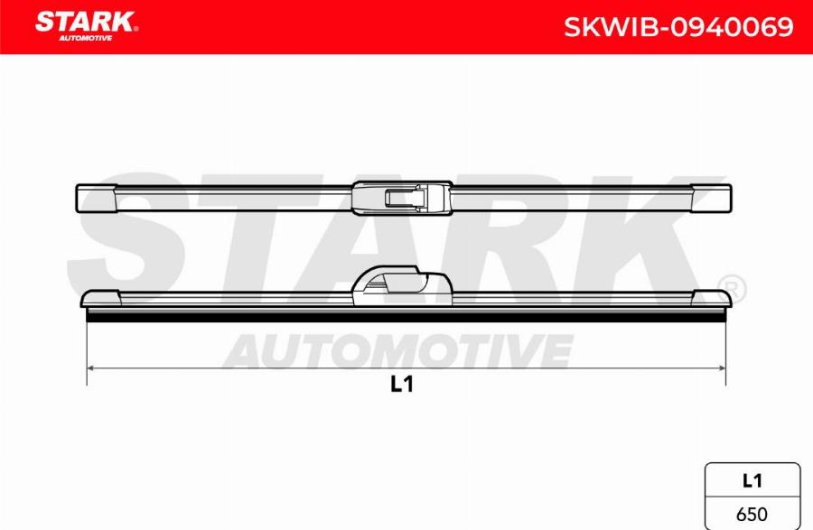 Stark SKWIB-0940069 - Wiper Blade carparts-centre.com