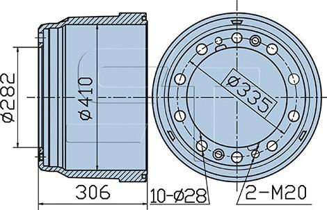 ST-Templin 03.090.4004.080 - Brake Drum carparts-centre.com
