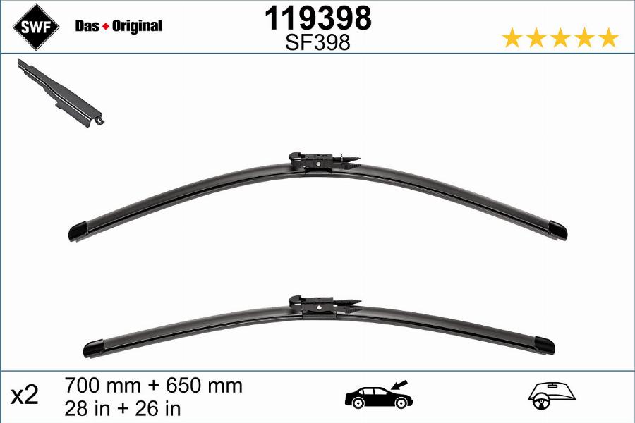 SWF 119398 - Wiper Blade carparts-centre.com