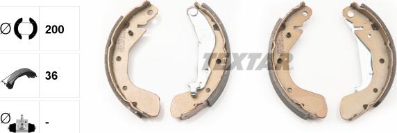 Textar 91062500 - Brake Shoe Set carparts-centre.com