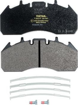 Textar 2917401 - Brake Pad Set, disc brake carparts-centre.com